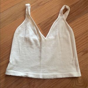 Free People Ribbed Seamless Crop ivory M/L